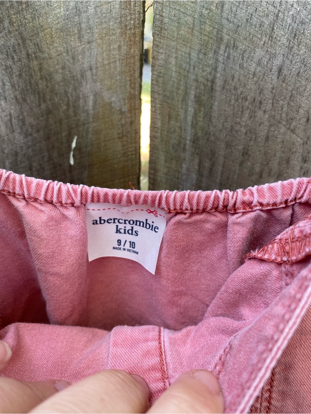 Abercrombie‎ Kids Washed Rose Utility Romper Girls 9/10 Button Front - Picture 4 of 6